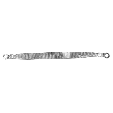 FALCONER ELECTRONICS 8" x 1/2" Braided Ground Straps (1/4" Ring to 1/4" Ring), 10PK 1/2-01-008-10